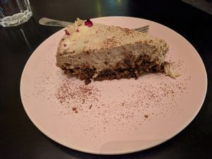 Cake at Vegan Inspiratsioon in Tallinn