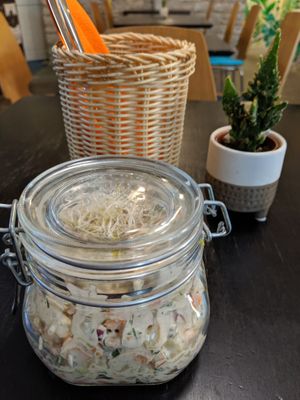 Tradition Estonian potato salad at Vegan Inspiratsioon in Tallinn