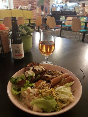 Protein Bowl + Estonian Cider at Vegan Inspiratsioon in Tallinn