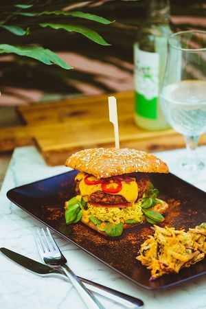 Burger of Spice & Everything Nice. at Vegan Inspiratsioon in Tallinn