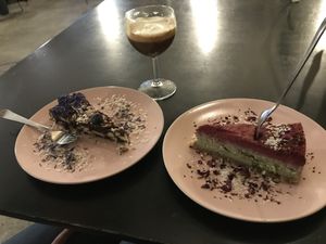 Lovely atmosphere and wide variety! Try the spotted dog, it’s a lovely cake! at Vegan Inspiratsioon in Tallinn