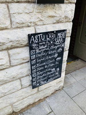 menu at Vegan Inspiratsioon in Tallinn