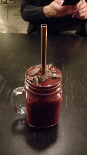 Smoothie with 24g protein + it tastes really good at Vegan Inspiratsioon in Tallinn