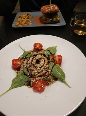 Chanterelle risotto at Vegan Inspiratsioon in Tallinn