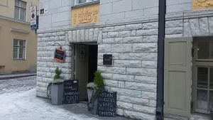 Cafe entrance from Outside :) at Vegan Inspiratsioon in Tallinn