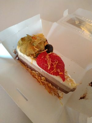 Tiramisu cake (takeaway) at Vegan Inspiratsioon in Tallinn