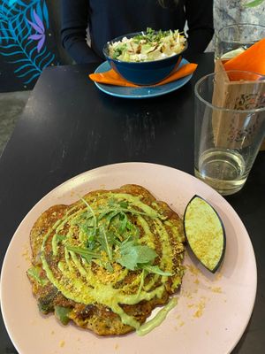 Chickpea 'omelette' with vegetables at Vegan Inspiratsioon in Tallinn