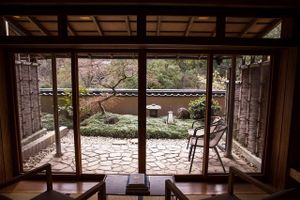 Private balcony at Gora Kadan in Hakone