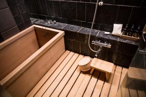 Private bathtub at Gora Kadan in Hakone