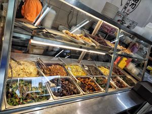 Mixed veggies rice dishes at Come On Veggie Cafe in Kuching