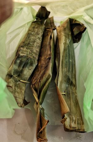 My favourite best ever rempah udang (spicy prawn roll) at Come On Veggie Cafe in Kuching