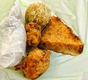 I like the popiah and kueh at Come On Veggie Cafe in Kuching