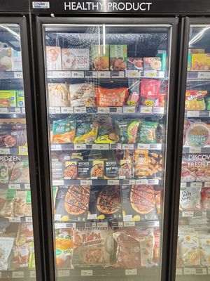 Vegan frozen products at Tops Market Samui in Koh Samui