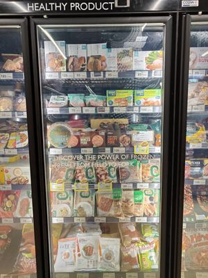 Vegan frozen products at Tops Market Samui in Koh Samui