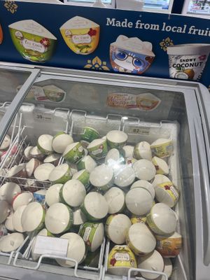 Dairy free iced treats  at Tops Market Samui in Koh Samui