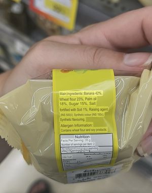 Banana muffin ingredients translated  at Tops Market Samui in Koh Samui
