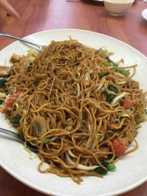 Hong Kong noodles  at Kiat Lim Vegetarian Food 吉林素食 in Northeast Singapore