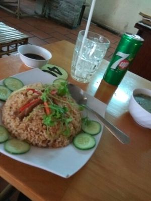 mock chicken fried rice  at Thien Y - Yersin in Nha Trang