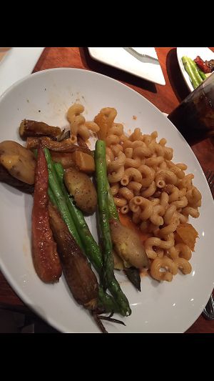 Pasta and roasted veggies  at Seasons 52 in Dallas