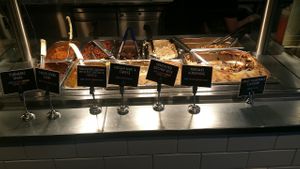 Vegan options at the food counter at Planet Organic in South West London