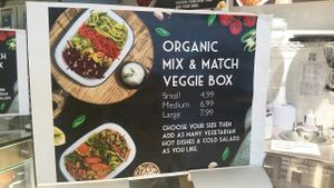 Veggie box at Planet Organic in South West London