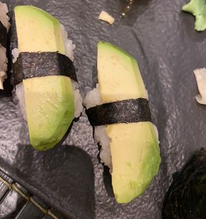 Nigiri avocado  at Zushi in Turin
