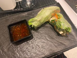 Vegan Spring roll   at Zushi in Turin