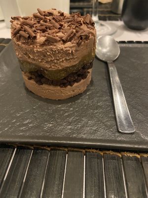 Vegan chocolate cake  at Zushi in Turin