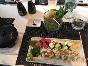 Vegan sushi combo at Zushi in Turin