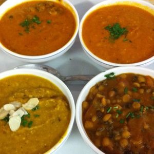 selection of vegan main dishes at Ai Canopi in Trento