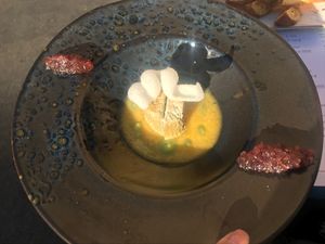 Hemp cheese at Romeow Cat Bistrot in Rome