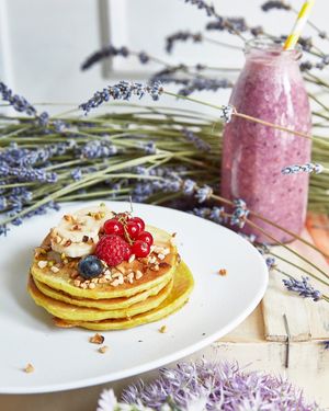 pancake e smoothie  at Romeow Cat Bistrot in Rome