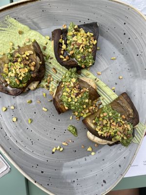 Melanzane ripiene di “formaggio”   at Romeow Cat Bistrot in Rome