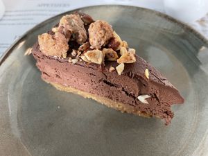 Chocolate mousse with biscuit base  at Romeow Cat Bistrot in Rome