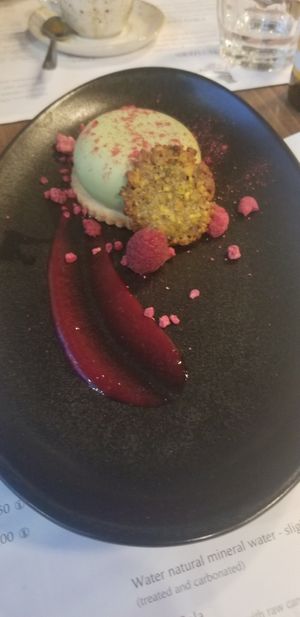 Matcha dessert at Romeow Cat Bistrot in Rome