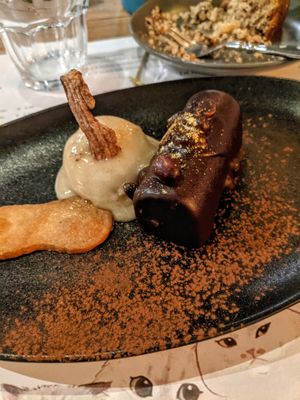 home made Snickers 🤍 at Romeow Cat Bistrot in Rome