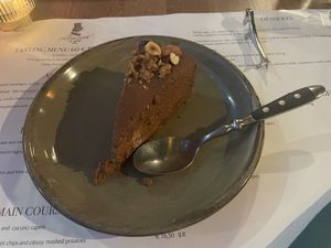 Chocolate torte  at Romeow Cat Bistrot in Rome