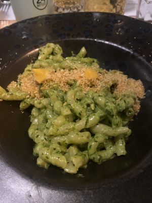 Pesto pasta  at Romeow Cat Bistrot in Rome