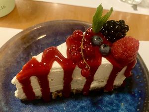 White cake  at Romeow Cat Bistrot in Rome