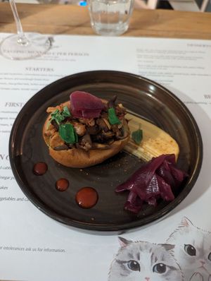 jackfruit antipasto at Romeow Cat Bistrot in Rome