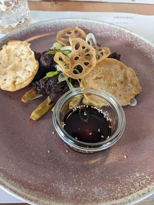 Pulled shiitake at Romeow Cat Bistrot in Rome