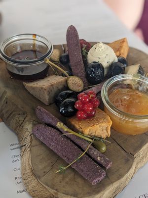 Cheese platter at Romeow Cat Bistrot in Rome
