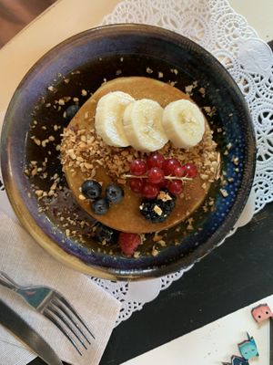 Morning pancakes  at Romeow Cat Bistrot in Rome