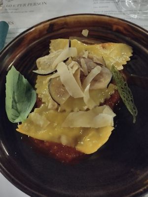 Perfect ravioli at Romeow Cat Bistrot in Rome