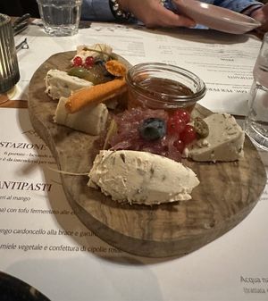 Vegan cheese starter  at Romeow Cat Bistrot in Rome