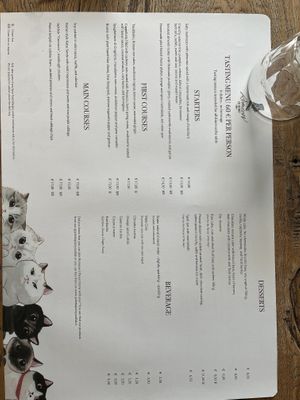 Menu 😊  at Romeow Cat Bistrot in Rome
