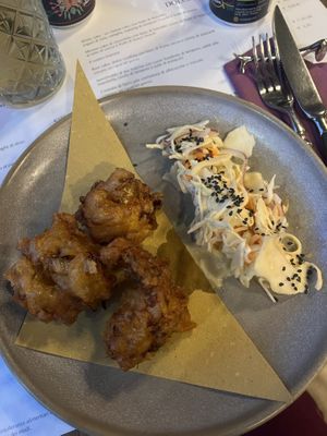 Kimchi in tempura  at Romeow Cat Bistrot in Rome