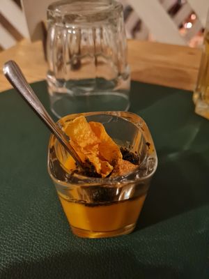 Offered amouse bouche at Romeow Cat Bistrot in Rome