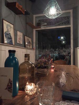 Our table at Romeow Cat Bistrot in Rome