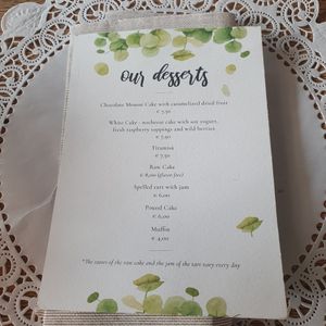 Dessert menu at Romeow Cat Bistrot in Rome